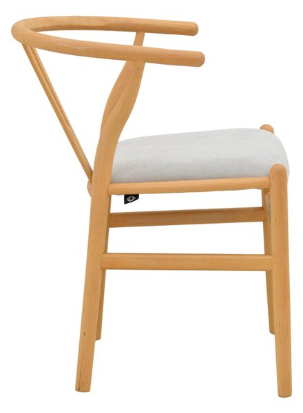 Scaun Wishbone, Gri, 51x58x73 cm