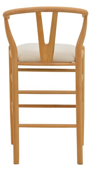 Scaun de bar Wishbone, Bej, 51x60x95 cm