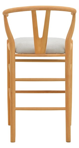 Scaun de bar Wishbone, Gri, 51x60x95 cm