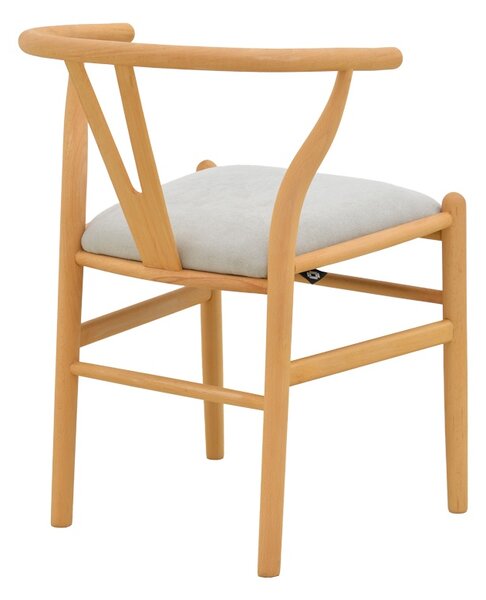 Scaun Wishbone, Gri, 51x58x73 cm