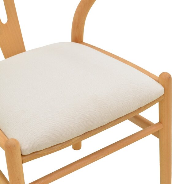 Scaun Wishbone, Bej, 51x58x73 cm