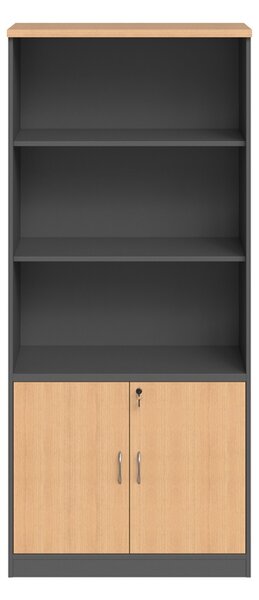 Biblioteca Fesialo, Antracit, 80x40x180 cm