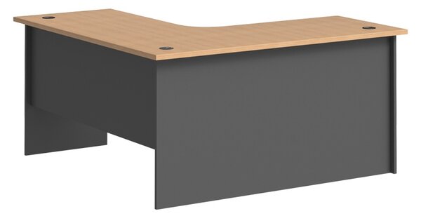 Birou coltar Fesialo, Antracit, 150x150x75 cm
