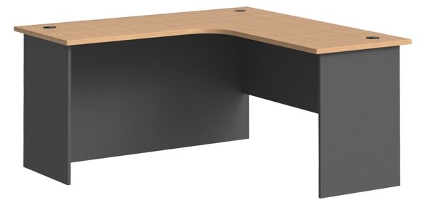 Birou coltar Fesialo, Antracit, 150x150x75 cm