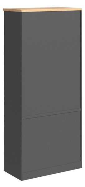 Biblioteca Fesialo, Antracit, 80x40x180 cm