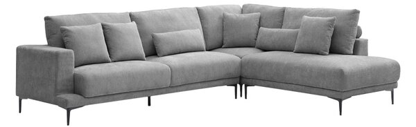 Coltar stanga Maliva, Gri, 280x210x100 cm