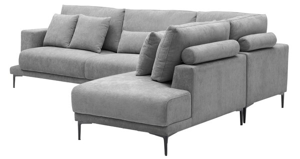 Coltar stanga Maliva, Gri, 280x210x100 cm