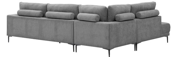 Coltar dreapta Maliva, Gri, 280x210x100 cm
