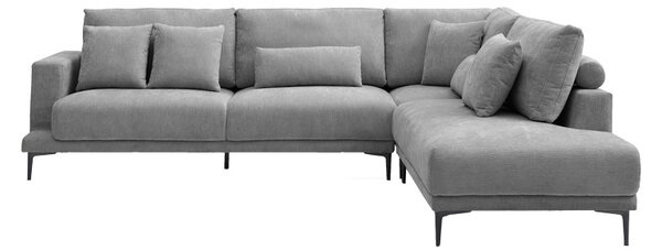 Coltar stanga Maliva, Gri, 280x210x100 cm