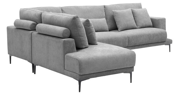 Coltar dreapta Maliva, Gri, 280x210x100 cm