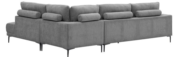 Coltar stanga Maliva, Gri, 280x210x100 cm