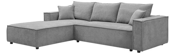 Coltar dreapta Maden, Gri, 279x203x90 cm