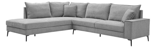 Coltar dreapta Zenqua, Gri, 291x233x90 cm