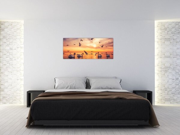 Tablou - Lebedă (120x50 cm)