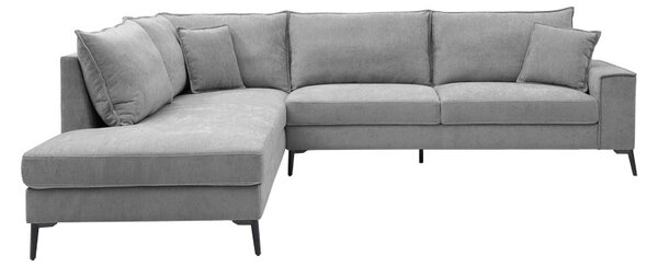 Coltar dreapta Zenqua, Gri, 291x233x90 cm