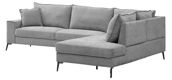 Coltar dreapta Zenqua, Gri, 291x233x90 cm