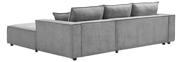 Coltar stanga Maden, Gri, 279x203x90 cm