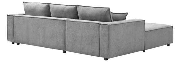 Coltar dreapta Maden, Gri, 279x203x90 cm