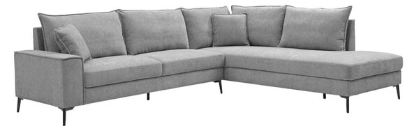 Coltar stanga Zenqua, Gri, 291x233x90 cm
