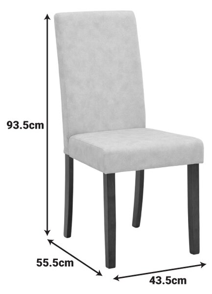 Scaun Zeben, Bej/Negru, 43.5x55.5x93.5 cm