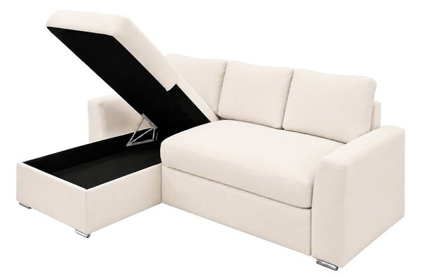 Canapea extensibila Belle, Ecru, 236x164x88 cm