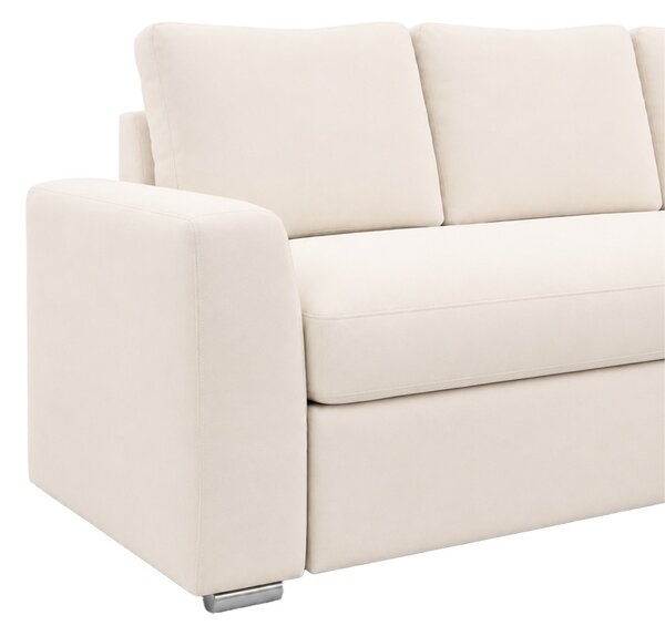 Canapea extensibila Belle, Ecru, 236x164x88 cm