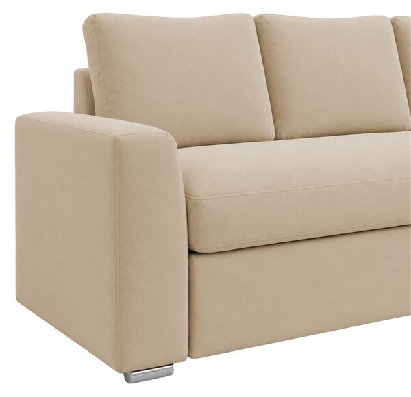 Canapea extensibila Belle, Bej, 236x164x88 cm