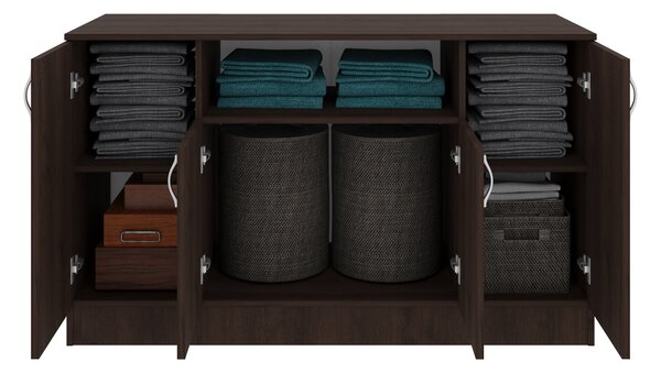 Comoda haaus Remi, 4 Usi, Stejar Bronz, 135 x 50 x 80 cm