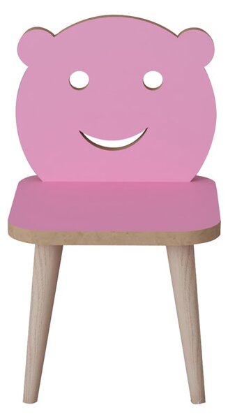 Scaun pentru copii Jerry, Roz, 30x30x52 cm