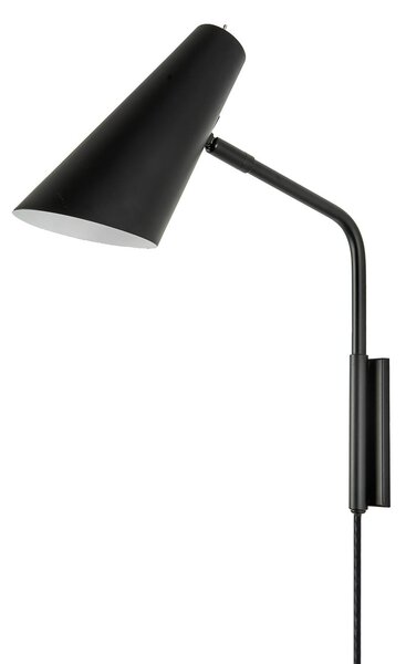 Lampă de perete Dyberg Larsen, Noa, Negru, Camera de zi, Metal, Scandinavă