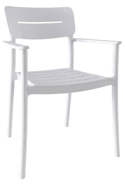 Scaun Pilma, Alb, 57x54x82 cm