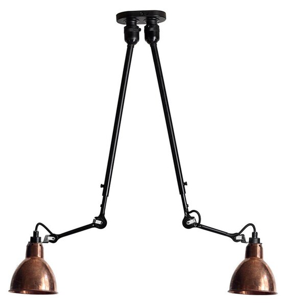 302 Double Plafonieră Black/Raw Copper - Lampe Gras