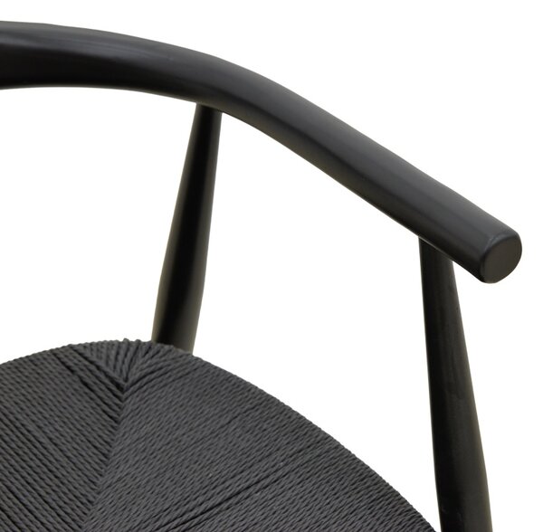 Scaun Gernine, Negru, 56x49x73 cm