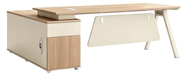 Birou Stark, Bej, 200x90x75 cm