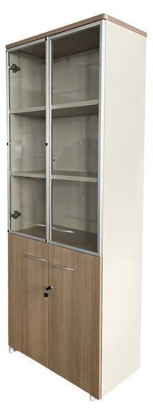 Dulap birou Lictra, Bej, 80x40x200 cm