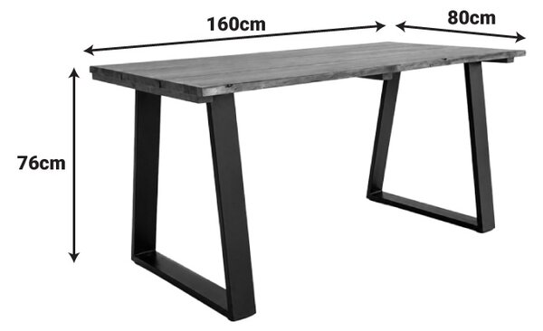 Masa dining Miles, Nuc, 160x80x76 cm