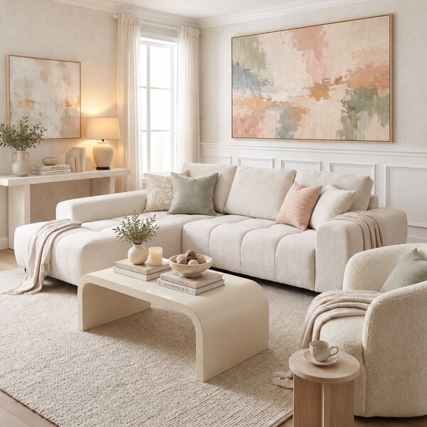 Coltar dreapta Londe, Bej, 273x211x92 cm