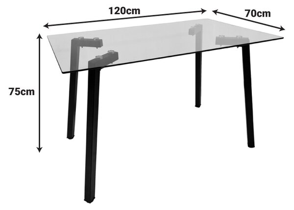 Masa Titta, Negru, 120x70x75 cm