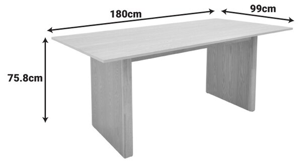 Masa Eleganza, Bej, 180x99x75.8 cm