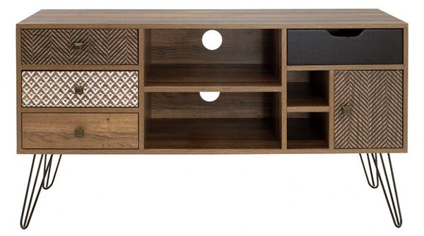 Comoda TV Boho Walnut - Negru