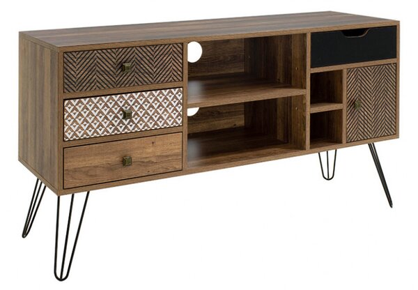 Comoda TV Boho Walnut - Negru