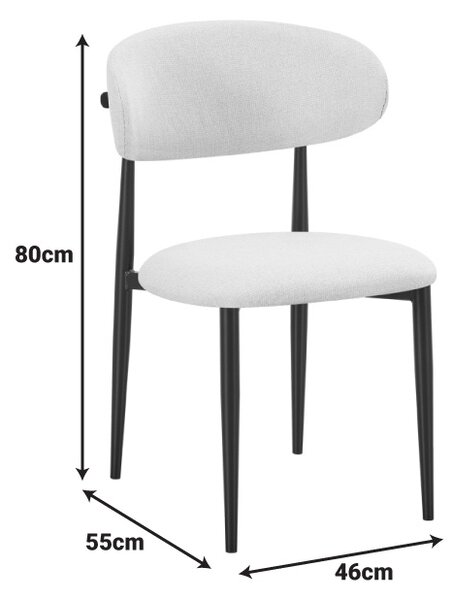 Scaun Folegio, Albastru, 46x55x80 cm