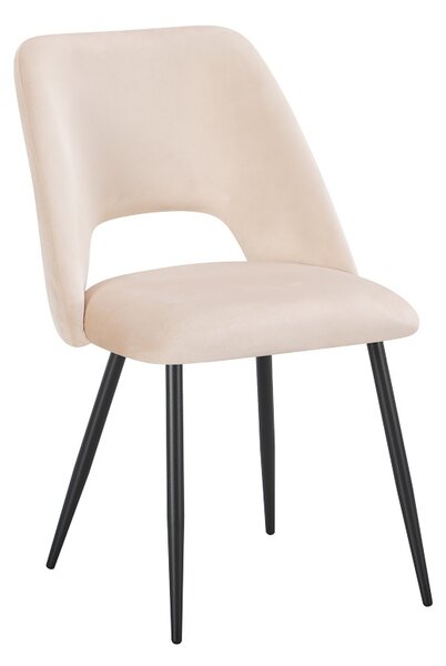 Scaun Nelda, Bej/Negru, 44x58x82 cm