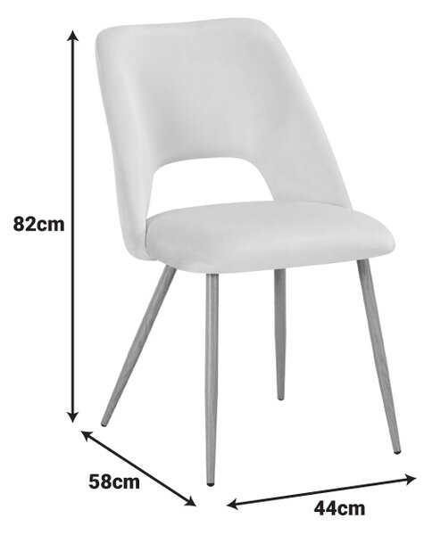 Scaun Nelda, Bej, 44x58x82 cm