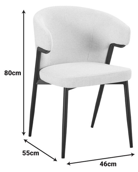 Scaun Ezande, Antracit, 48x55x81.5 cm