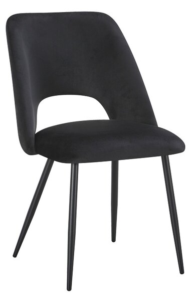 Scaun Nelda, Negru, 44x58x82 cm