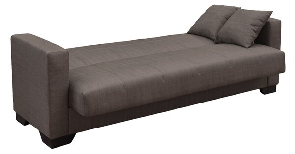 Canapea extensibila cu spatiu de depozitare Vox, Maro, 180x75x85 cm