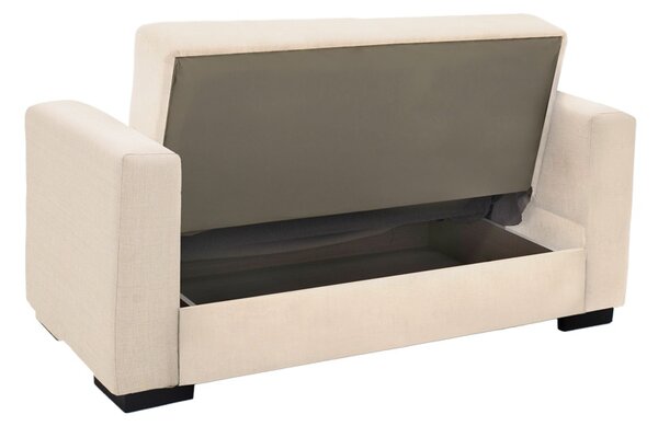 Canapea extensibila living cu spatiu de depozitare Vox, Bej, 180x75x85 cm