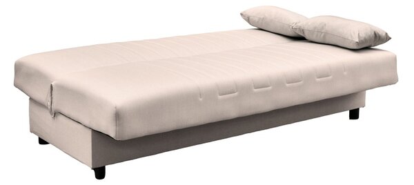 Canapea extensibila cu spatiu de depozitare Romina, Bej, 180x75x85 cm