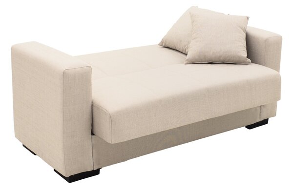 Canapea extensibila living cu spatiu de depozitare Vox, Bej, 180x75x85 cm